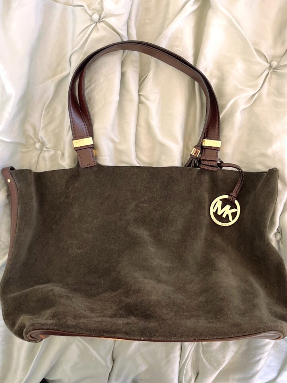 Michael Kors Large Suede Shoulder Bag